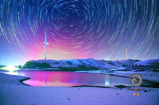 天池夜景