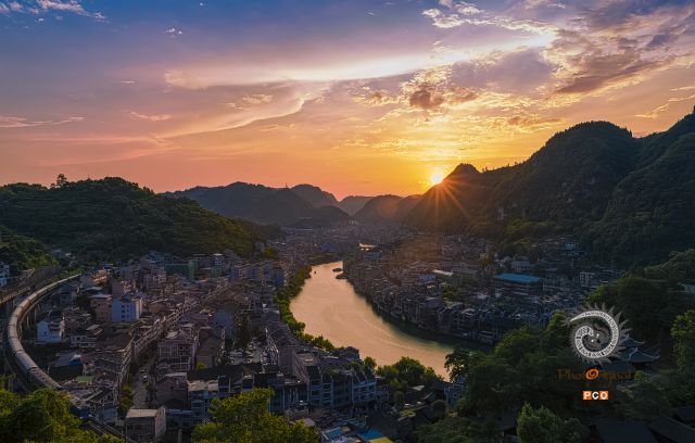 中国历史文化名城———镇远晚霞