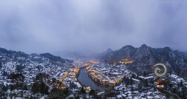 镇远古城雪景