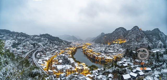 镇远古城雪景