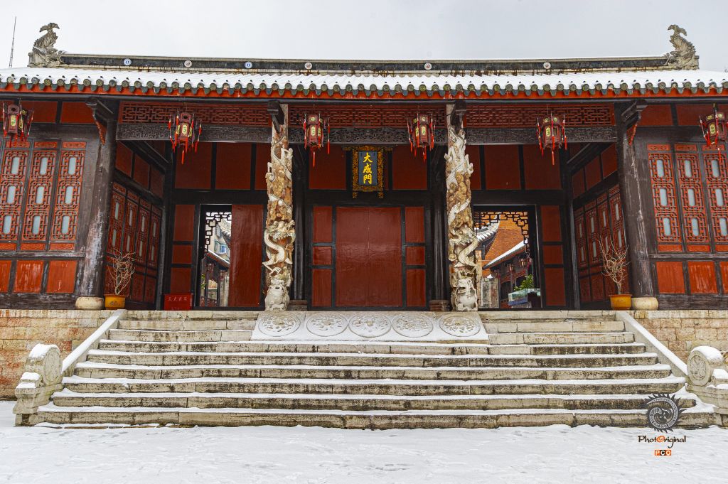 安顺文庙雪景