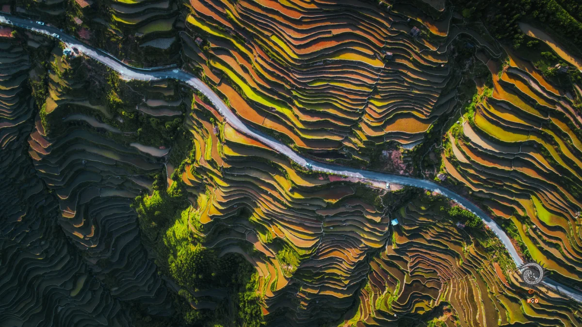层层叠叠的加榜梯田